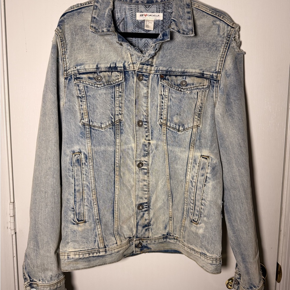 H&M Coachella Distressed Denim Jacket